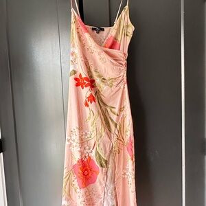 Lulu's Pink Floral Maxi Dress